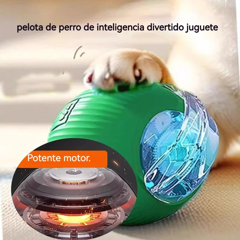 Pelota interactiva para perros, automática y recargable, juguete interactivo inteligente para cachorros.