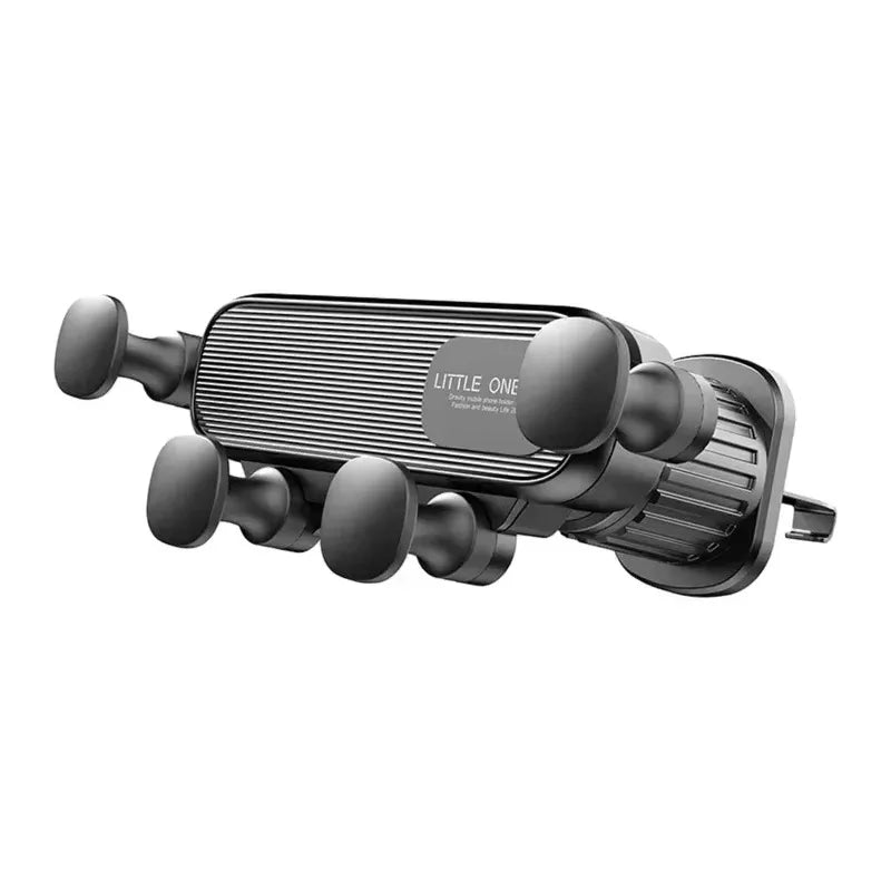 1 soporte para teléfono de coche Gravity: fuerte clip de ventilación para una sujeción segura, soporte ajustable para celular con manos libres.