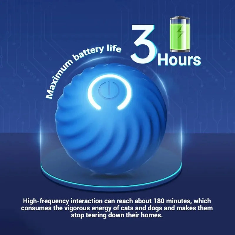 Pelota de juguete para perros automática, con movimiento, rebote y rodadura, USB, juguete interactivo inteligente para cachorros, pelota masticable para perros