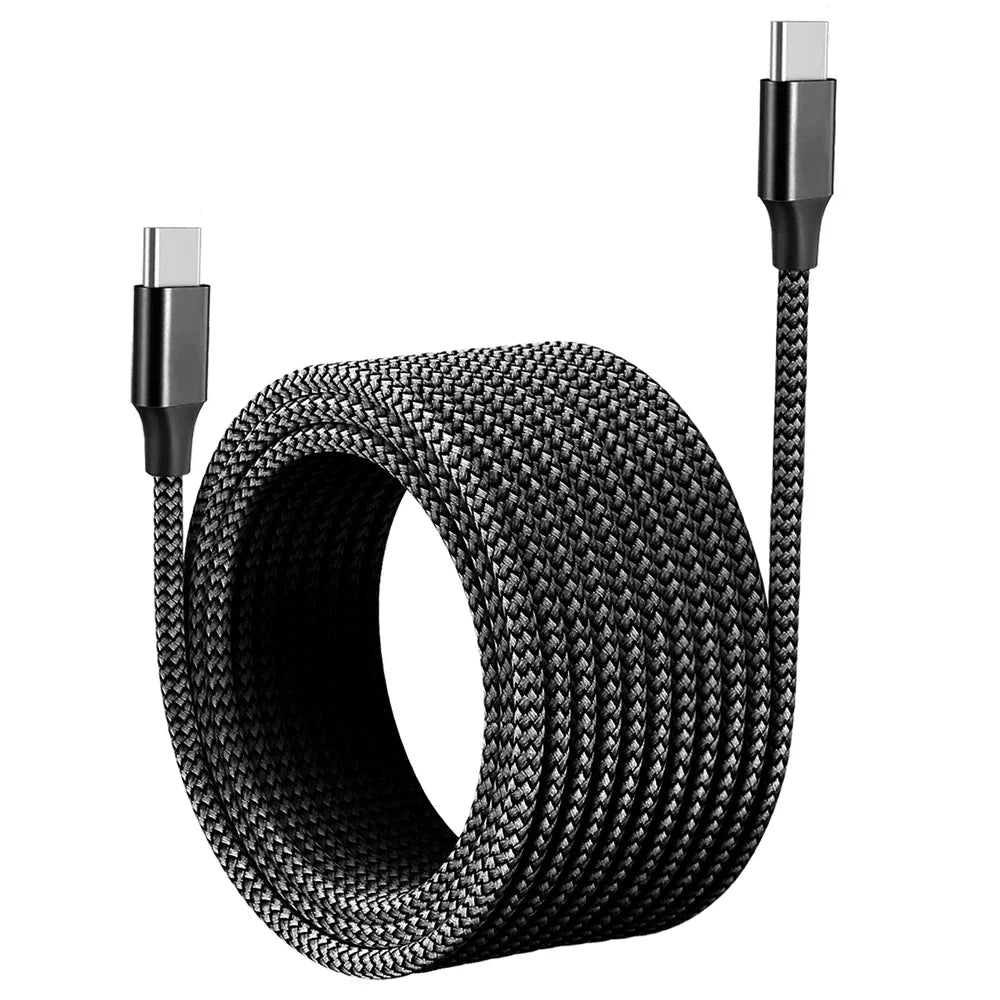 Cable de datos de carga rápida tipo C de doble cabezal de 60 W, 1 m, 2 m, 3 m y 5 m, accesorios para teléfonos móviles, transmisión de datos para Samsung, Huawei y Millet.