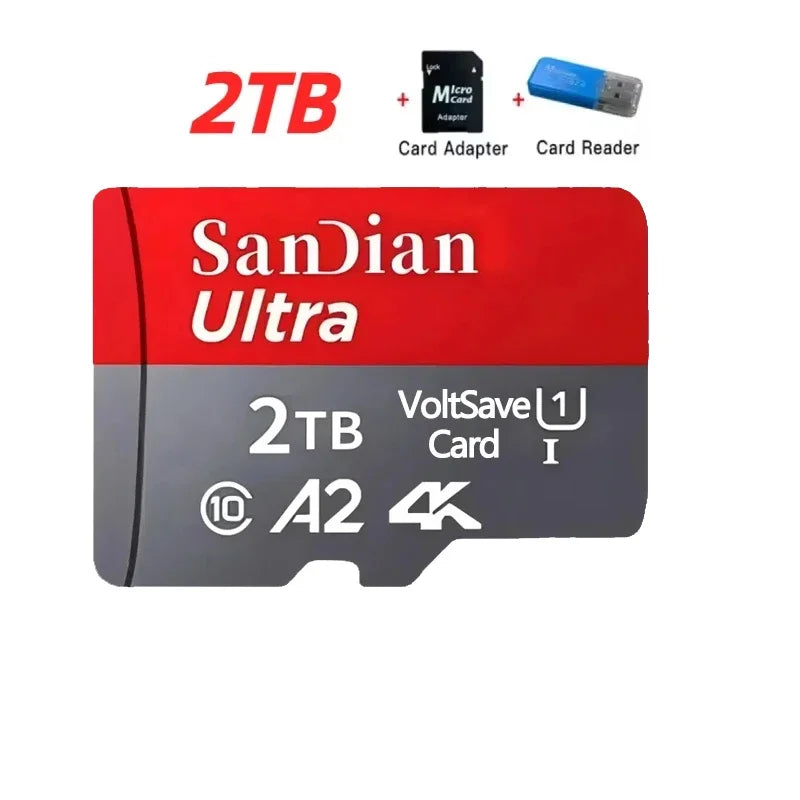 Original Memory Cards 1TB Micro TF Card 128GB 512GB High Capacity Flash Card Class10 High-Speed SD Card for PC/phone/Camera/Mac