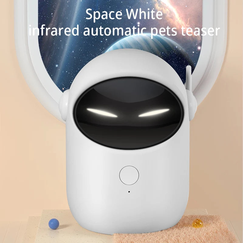 Juguete láser automático para gatos, recargable, con luz láser y rotación automática, interactivo, para mascotas, modo rápido y lento.