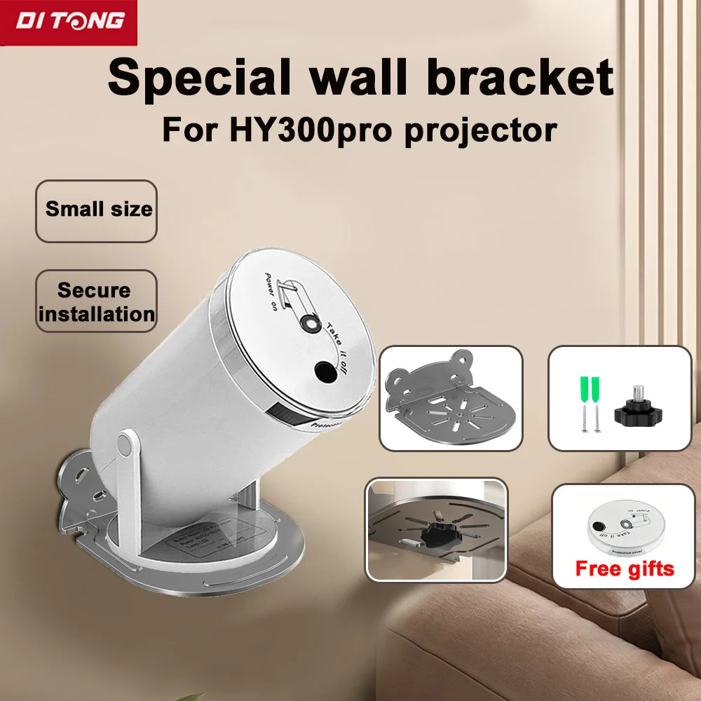 Soporte de pared para proyector DITONG HY300, resistente y duradero, de metal, compatible con el proyector Magcubic HY300 Pro.