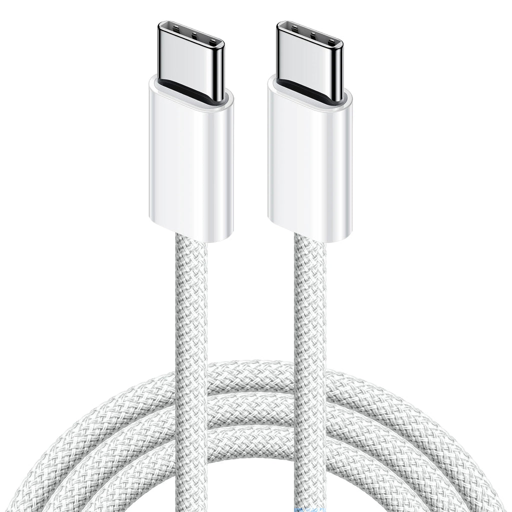 Cable de datos para teléfono móvil, carga rápida tipo C a tipo C, PD 60 W, 1 m, 2 m, para iPhone 15, 16, 17, Samsung, Huawei, USB C a C