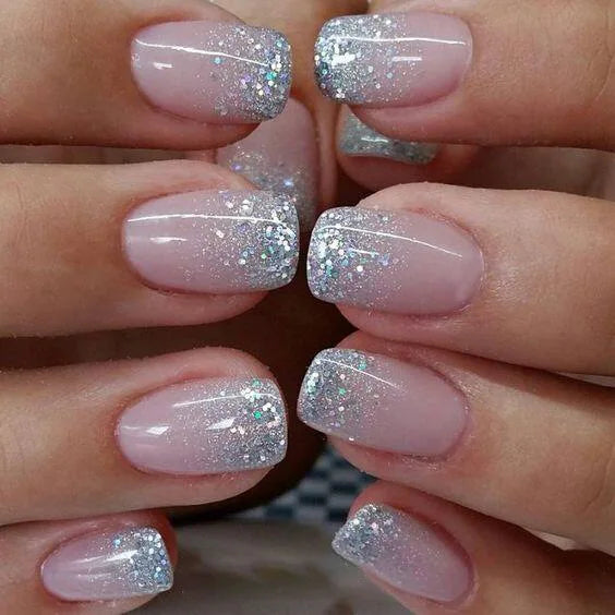 Elegant Pink and White Nails