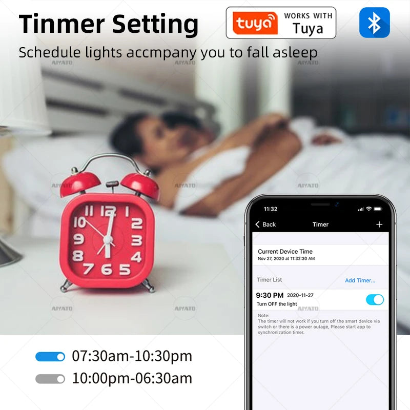 Bombillas LED Tuya con Bluetooth, regulables, 15 W, 18 W, E27, B22, 220 V, RGBCW, cambio de color, aplicación Smart Life, control grupal, ritmo musical y temporizador.