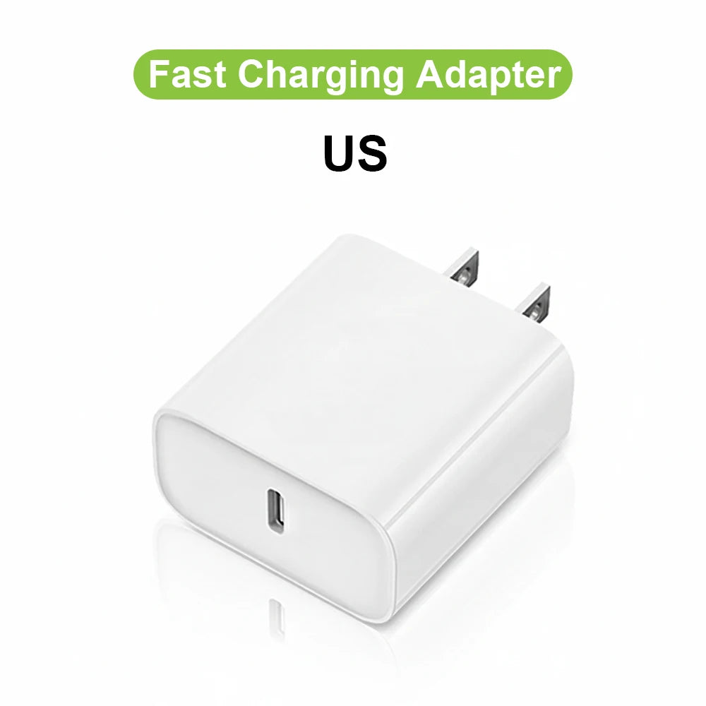 Cargador rápido PD de 30 W para iPhone 14, 13 y 12. Cable de carga rápida USB C a Lightning para iPhone 17, 16 y 15 Pro Max. Adaptador de corriente tipo C.