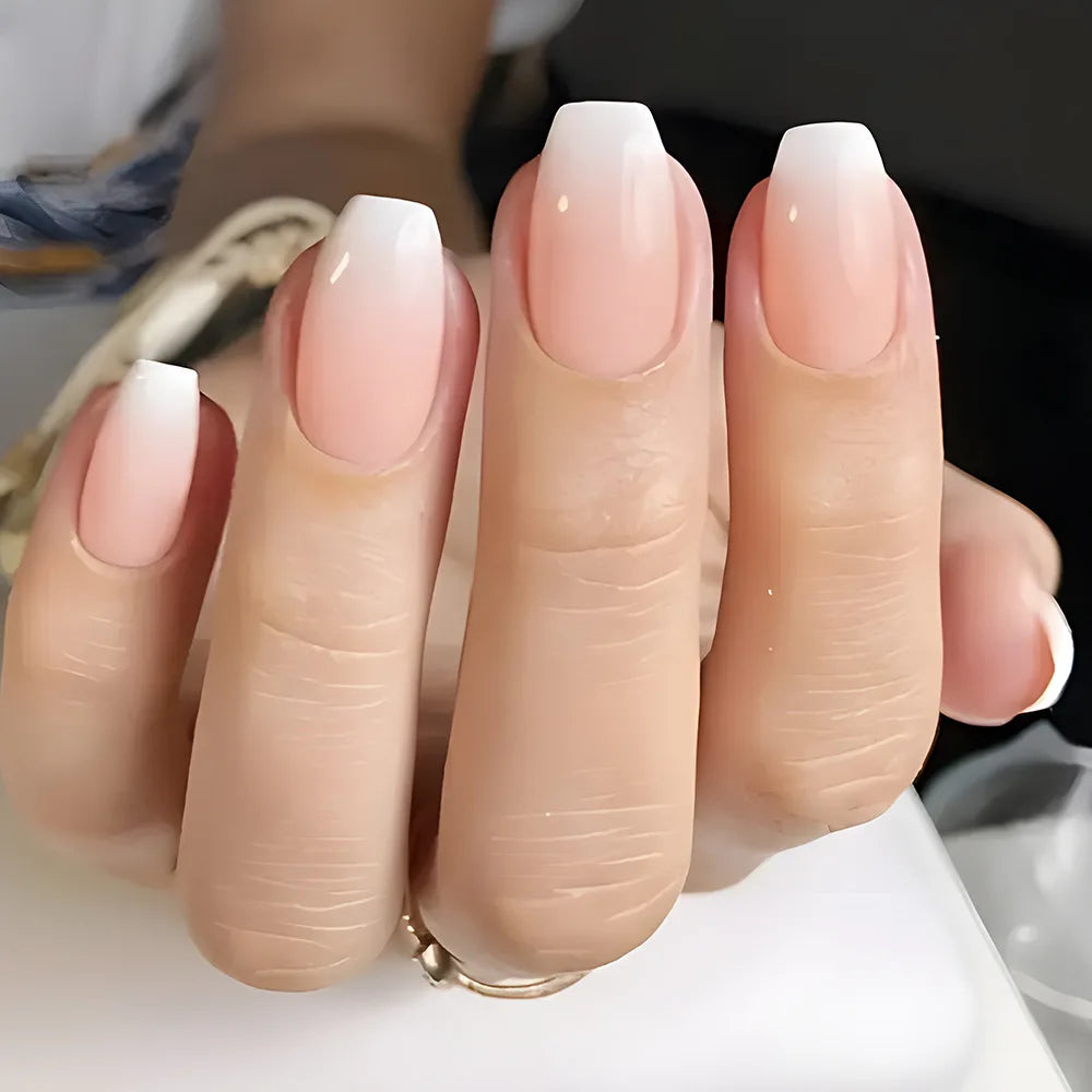 Elegant Pink and White Nails