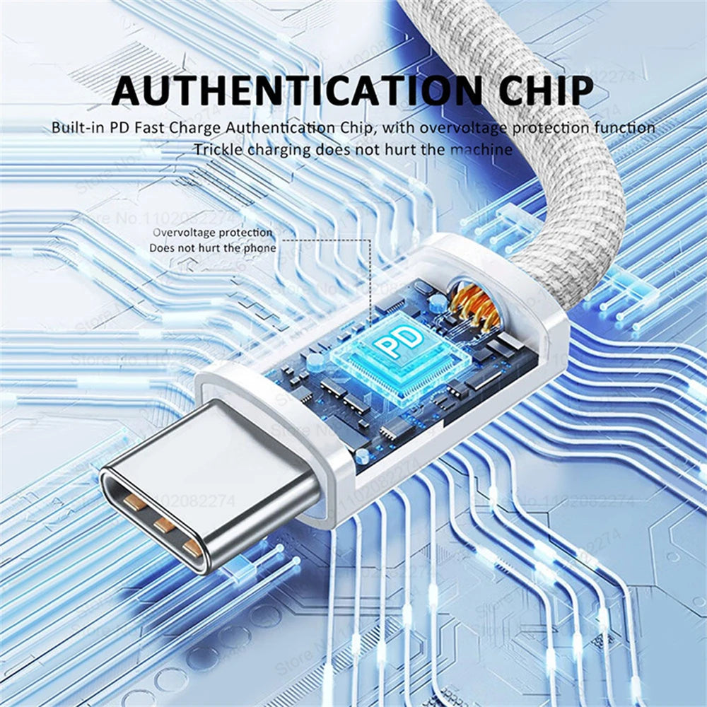 Cargador rápido original Apple tipo C de 40 W para iPhone 16, 15, 14, 13, 12, 11 Pro Max, Mini X, XS, XR, 8 Plus, cable de carga rápida