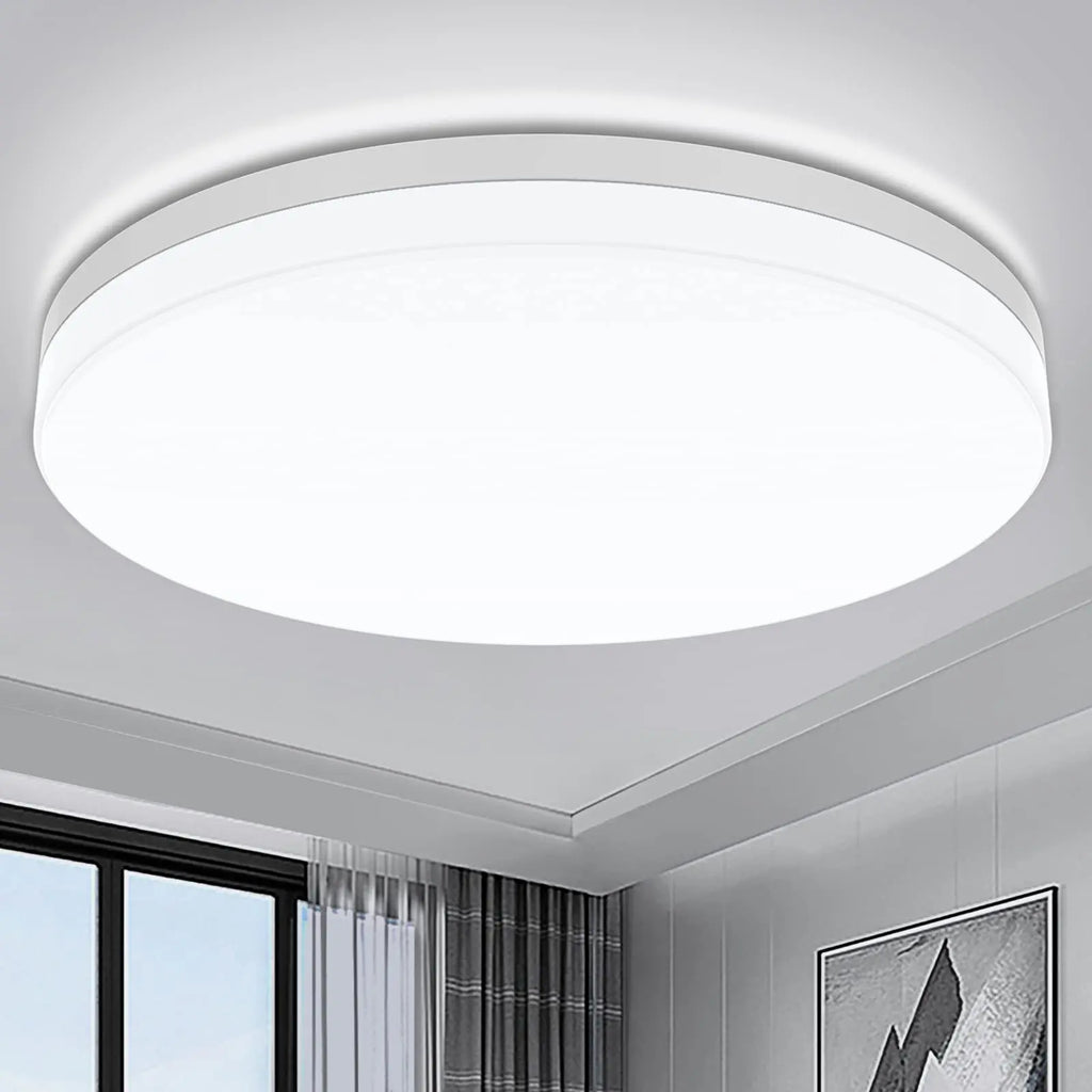 Lámpara de techo LED redonda ultrafina IRALAN para dormitorio, luz blanca neutra, blanca fría, blanca cálida, 48 W, 36 W, 24 W y 18 W.