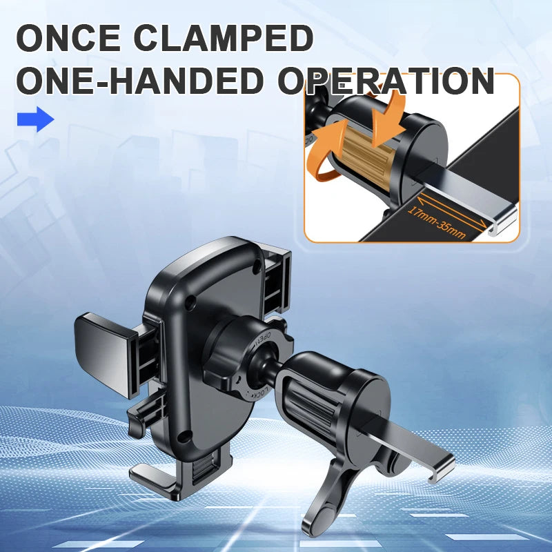 SEAMETAL - Soporte para teléfono de coche con gancho mejorado, antivibración, para ventilación de aire, rotación de 360 grados, estable, para navegación de smartphones