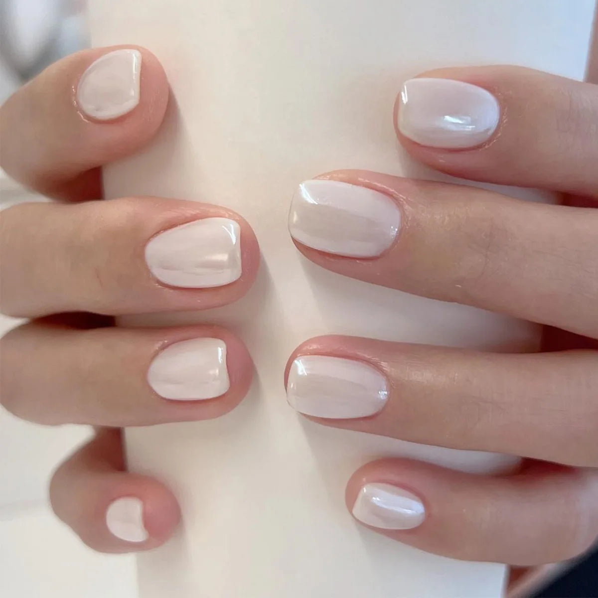 Elegant Pink and White Nails