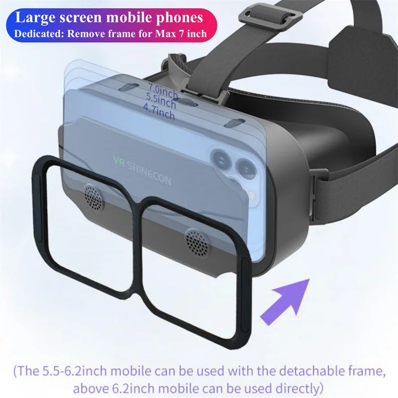Gafas de realidad virtual 3D G13 IMAX con pantalla gigante, caja de cartón de Google, casco VR para teléfonos de 4,7 a 7 pulgadas, compatible con mando de juego.