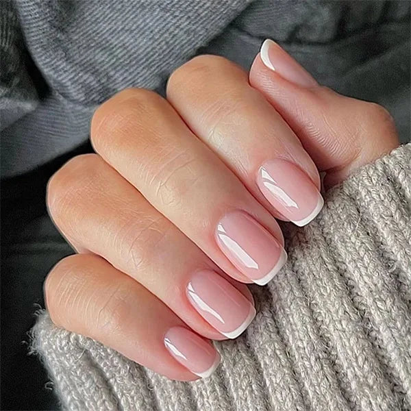 Elegant Pink and White Nails