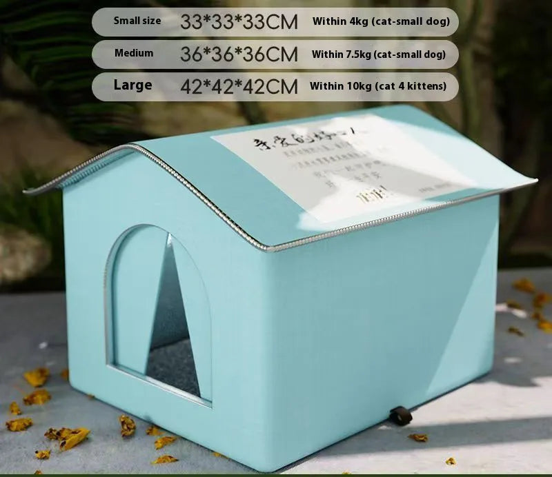 Casa impermeable para gatos callejeros, casas para gatos salvajes al aire libre, tienda de campaña cerrada para mascotas, casa para mascotas resistente al frío, cálida para el invierno en exteriores
