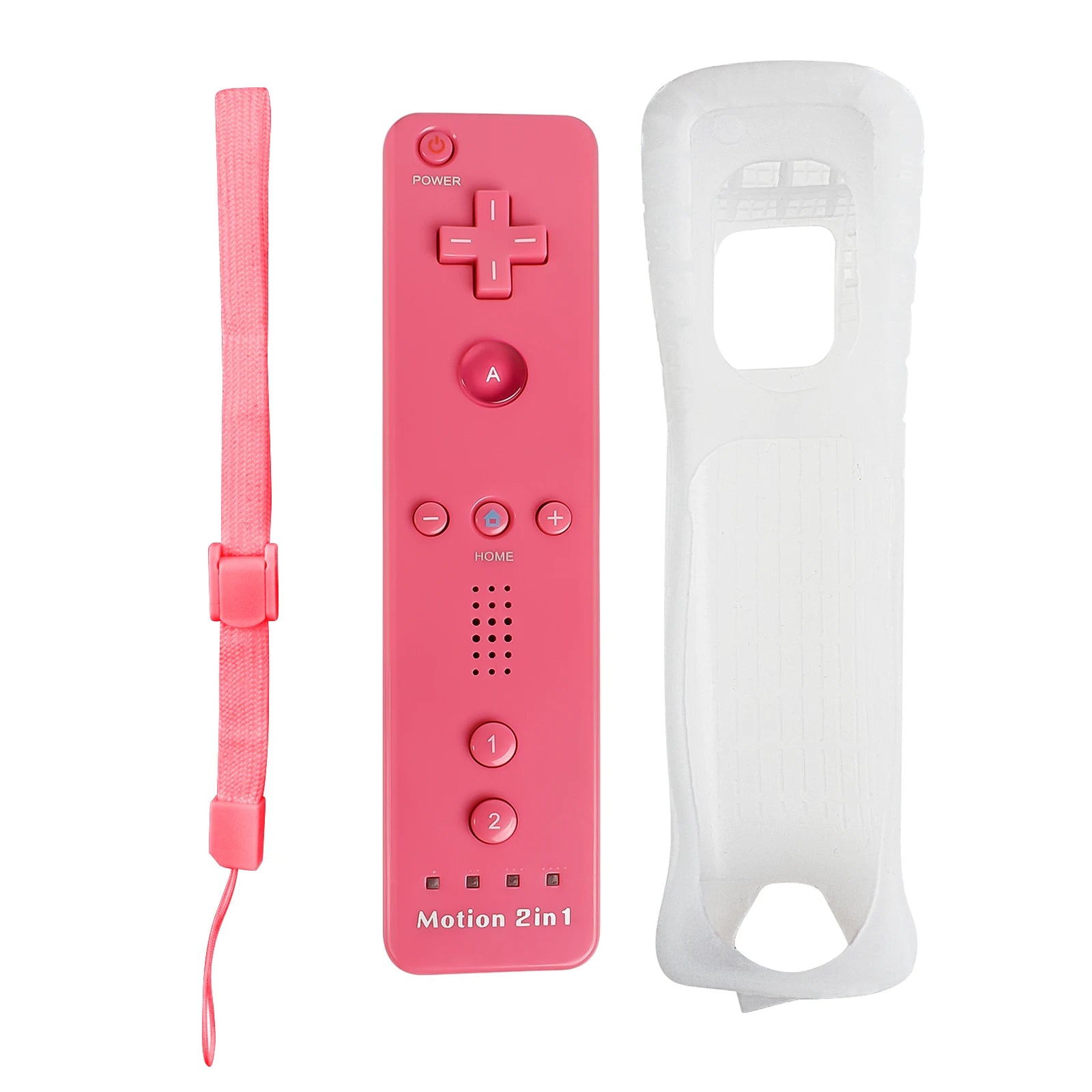 Juego de control 2 en 1 para Nintendo Wii, joystick Motion Plus opcional, control remoto inalámbrico con funda de silicona para videojuegos