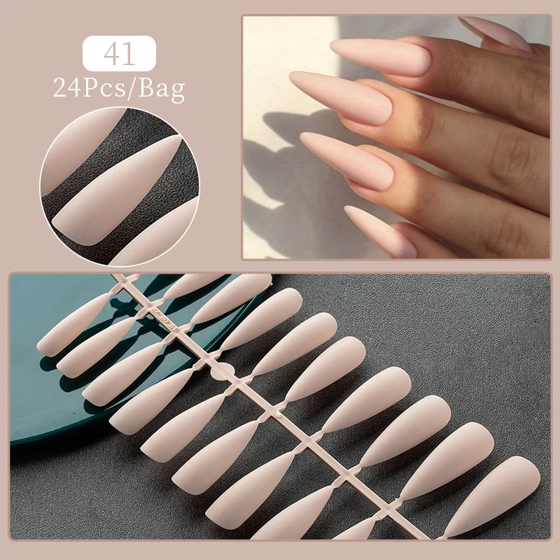 Matte Nude Press-On Nails