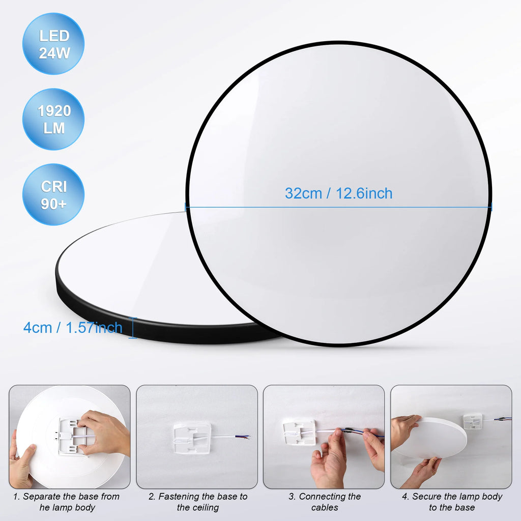 Lámpara de techo inteligente con panel LED regulable a distancia y control Bluetooth para sala de estar, fiesta, decoración RGB