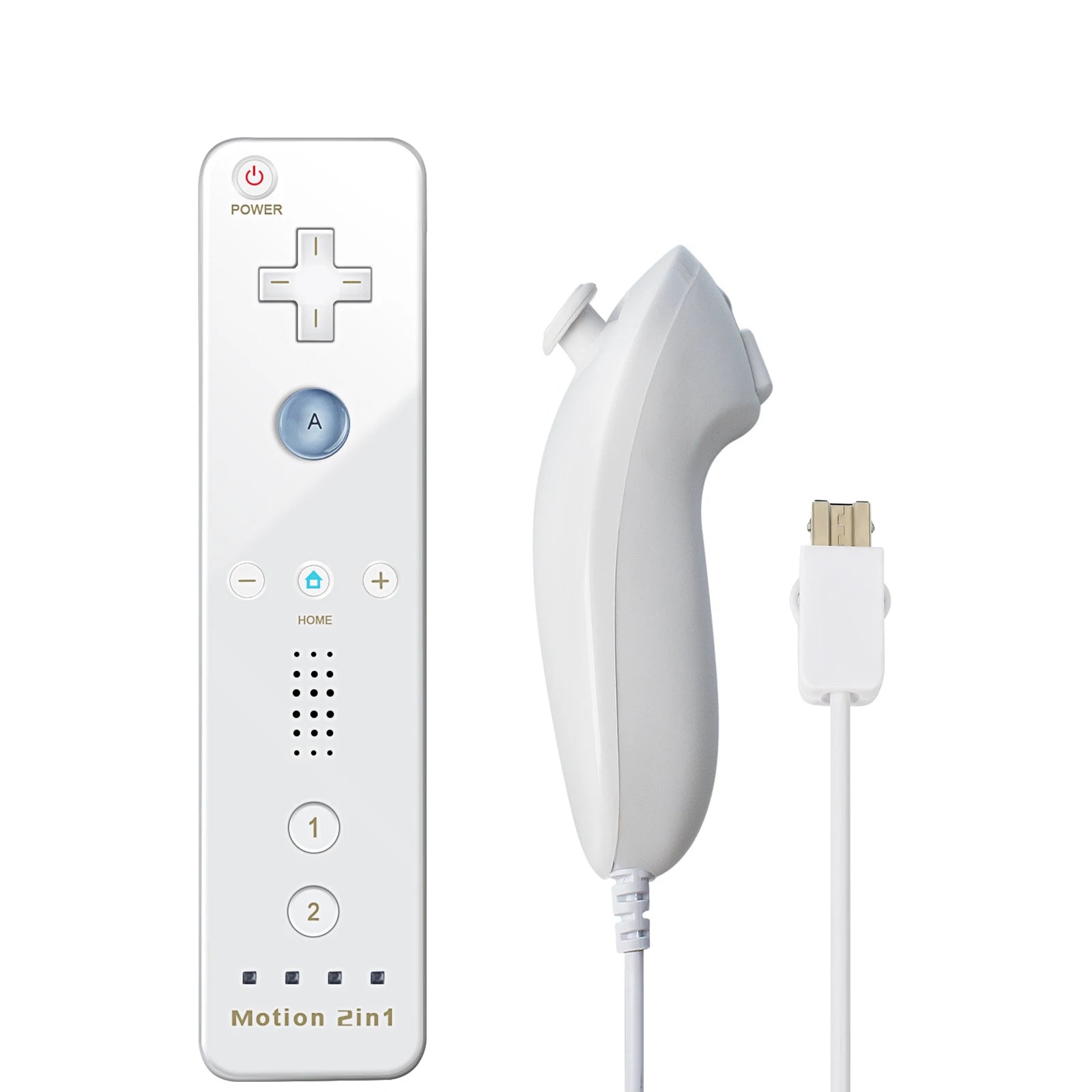 Juego de control 2 en 1 para Nintendo Wii, joystick Motion Plus opcional, control remoto inalámbrico con funda de silicona para videojuegos