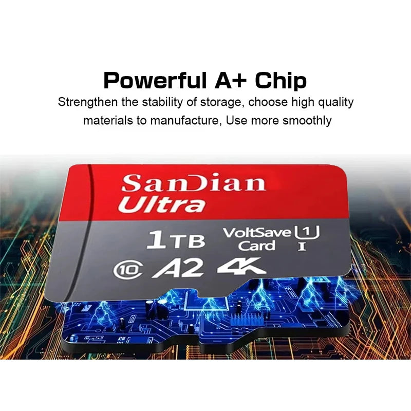 Original Memory Cards 1TB Micro TF Card 128GB 512GB High Capacity Flash Card Class10 High-Speed SD Card for PC/phone/Camera/Mac