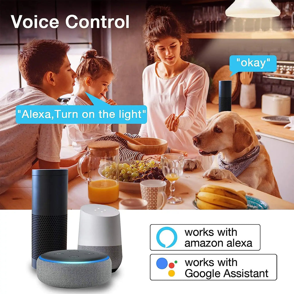 Bombilla LED inteligente de 60 W, reemplaza A19/A60, se conecta a WiFi, se controla con voz o aplicación, se activa con Motion Matter.