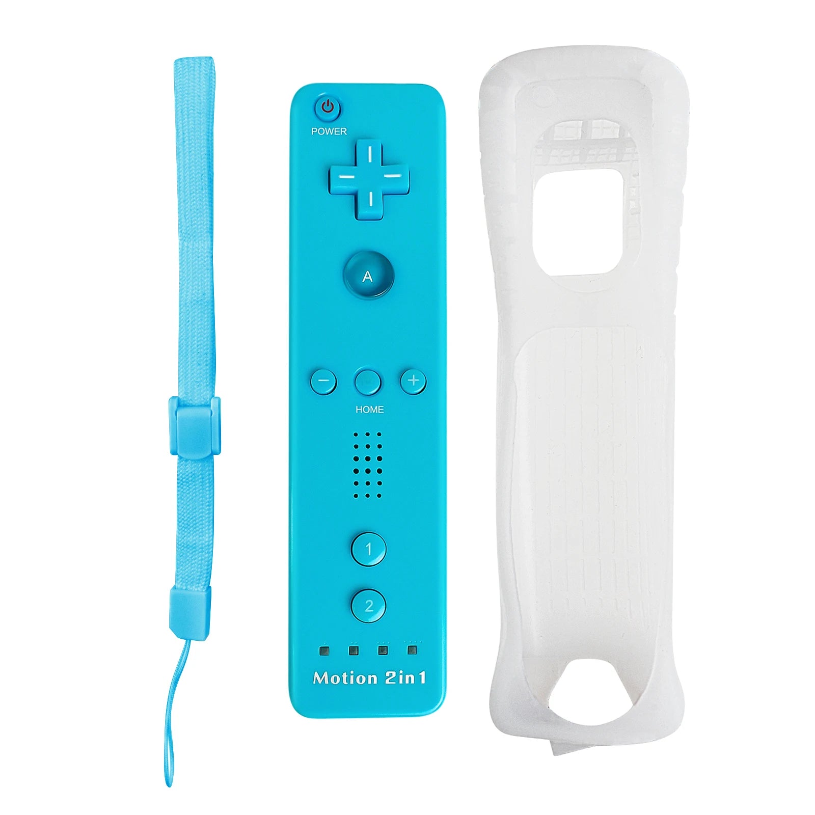 Juego de control 2 en 1 para Nintendo Wii, joystick Motion Plus opcional, control remoto inalámbrico con funda de silicona para videojuegos