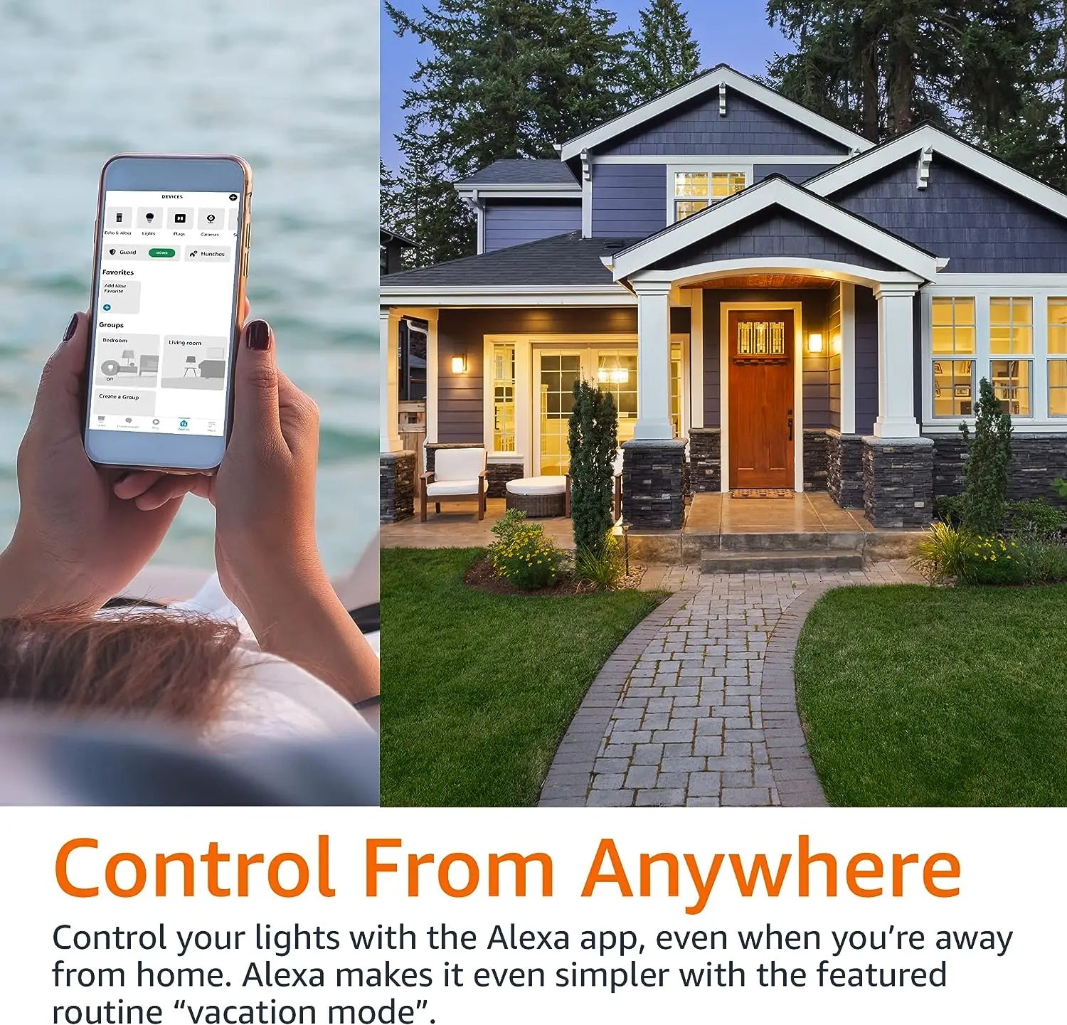 Bombilla LED inteligente de 60 W, reemplaza A19/A60, se conecta a WiFi, se controla con voz o aplicación, se activa con Motion Matter.