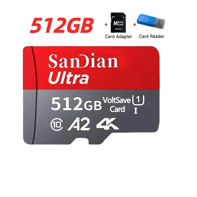 Original Memory Cards 1TB Micro TF Card 128GB 512GB High Capacity Flash Card Class10 High-Speed SD Card for PC/phone/Camera/Mac