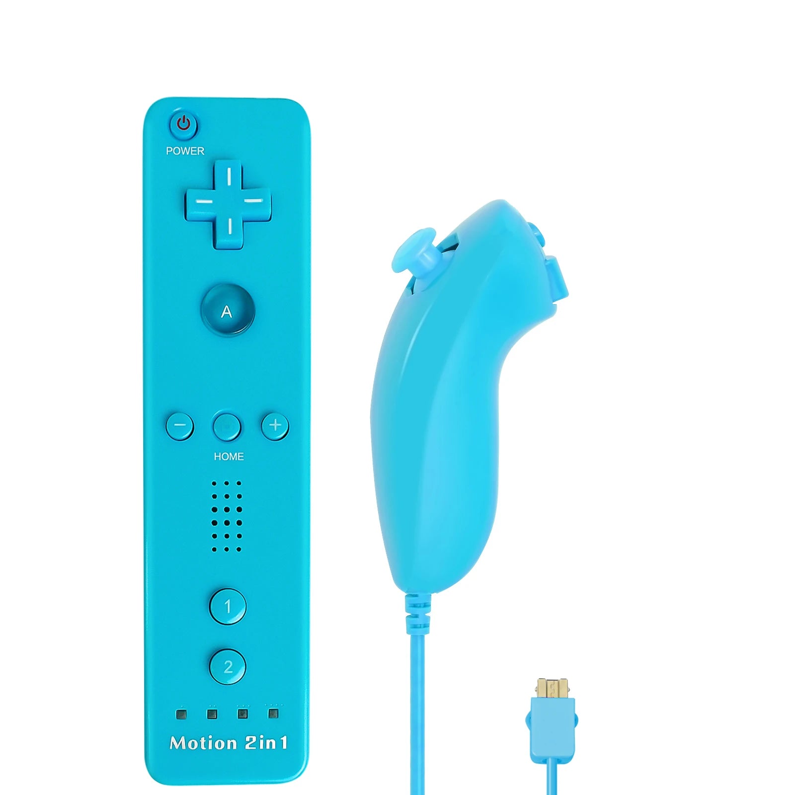 Juego de control 2 en 1 para Nintendo Wii, joystick Motion Plus opcional, control remoto inalámbrico con funda de silicona para videojuegos