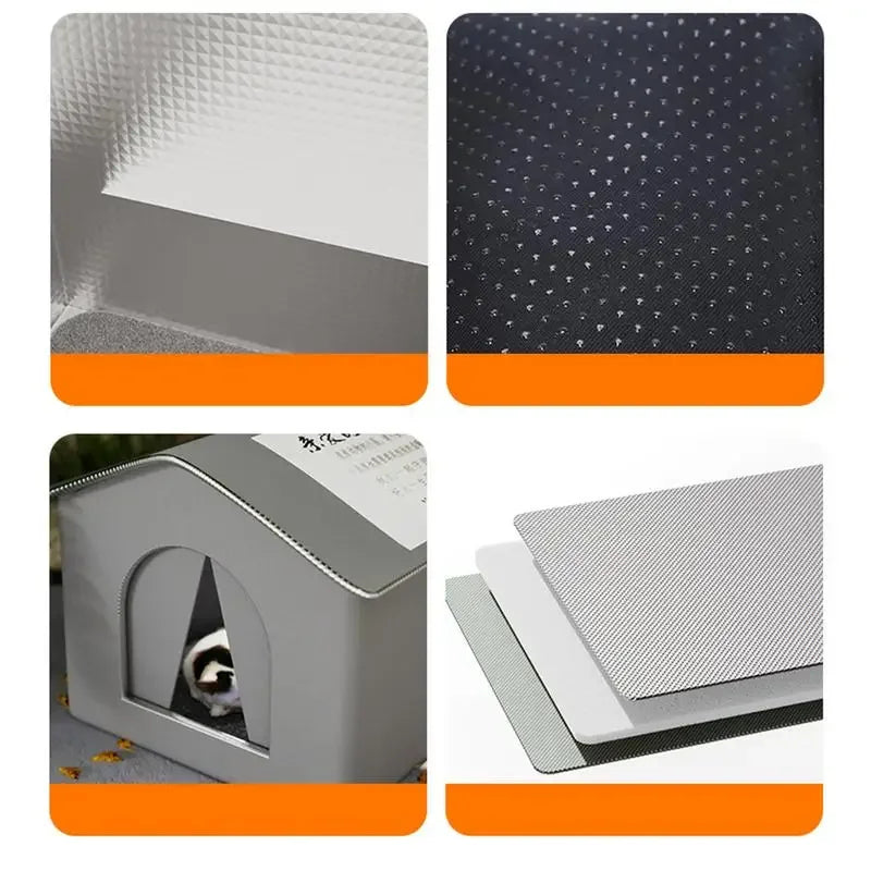 Casa impermeable para gatos callejeros, casas para gatos salvajes al aire libre, tienda de campaña cerrada para mascotas, casa para mascotas resistente al frío, cálida para el invierno en exteriores