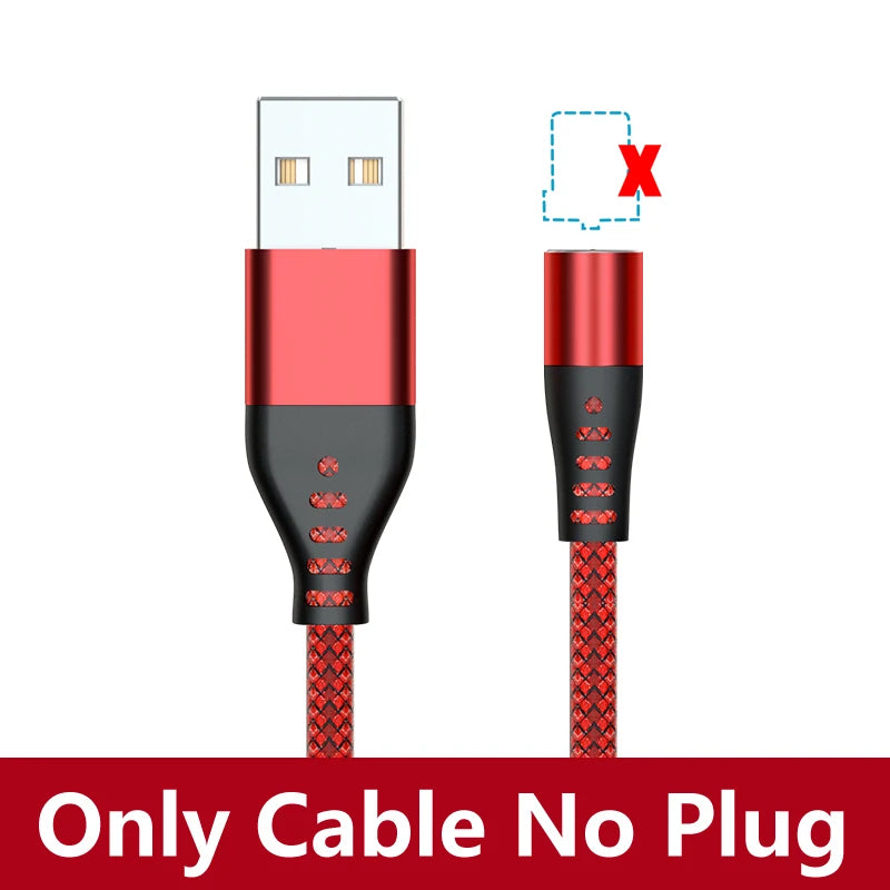 Cable de carga USB magnético AUFU LED, cable USB tipo C para teléfono, cargador magnético para teléfono, micro USB para iPhone 11, 12 Pro Max y Xiaomi