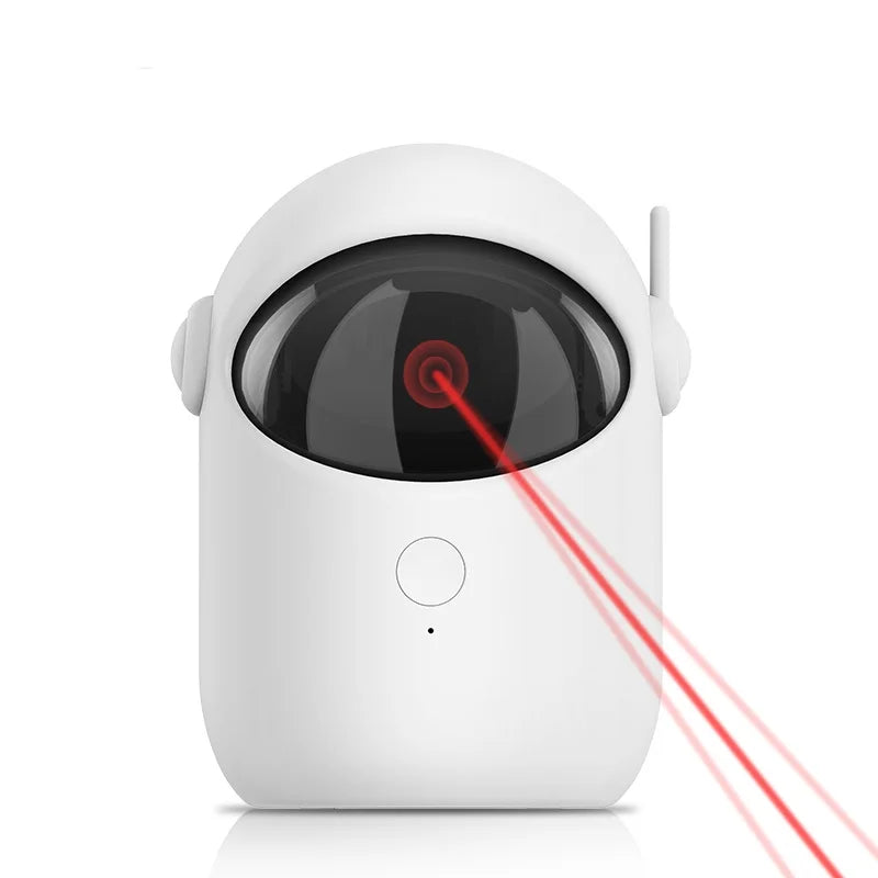Juguete láser automático para gatos, recargable, con luz láser y rotación automática, interactivo, para mascotas, modo rápido y lento.