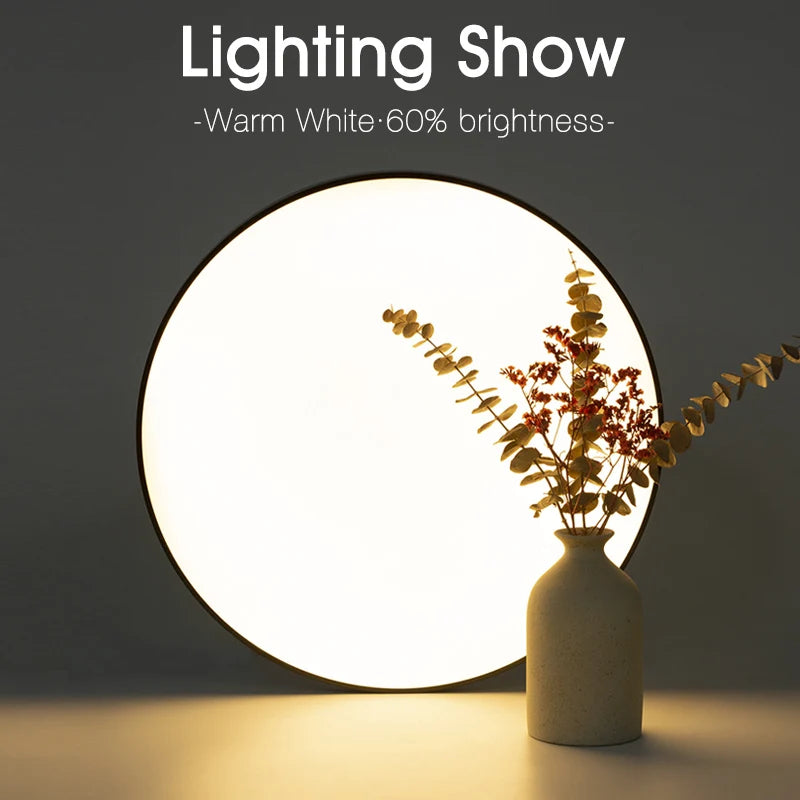 Lámpara de techo LED inteligente de 36 W y 50 W, regulable, moderna, con control remoto por aplicación para dormitorio y sala de estar.