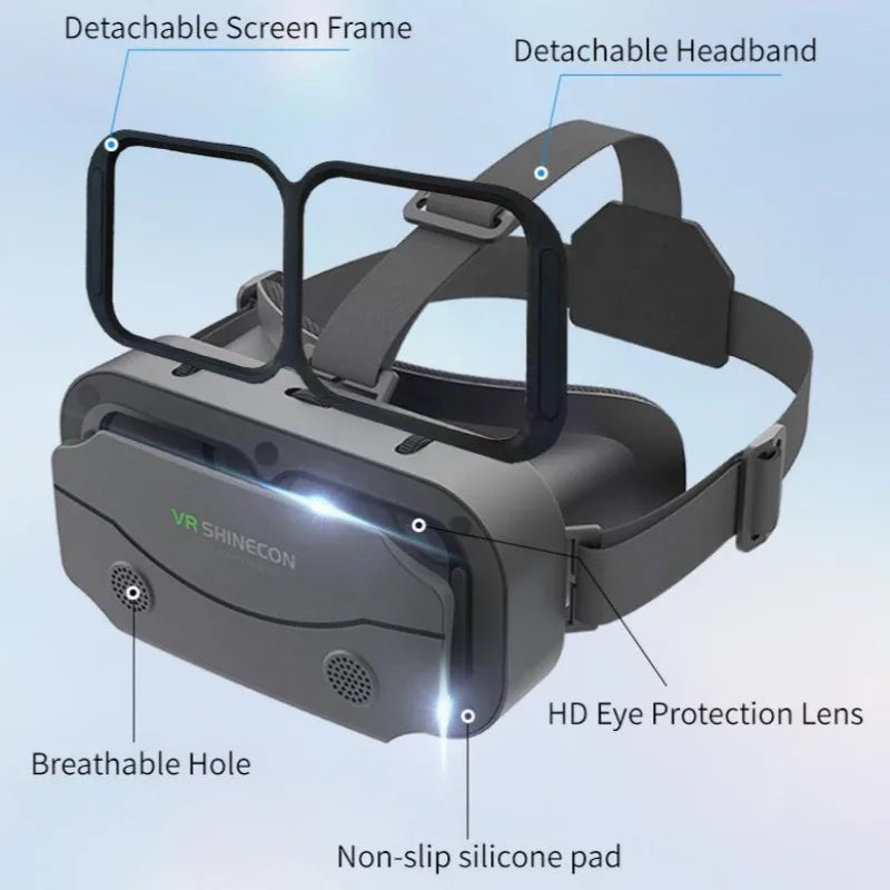 Gafas de realidad virtual 3D G13 IMAX con pantalla gigante, caja de cartón de Google, casco VR para teléfonos de 4,7 a 7 pulgadas, compatible con mando de juego.