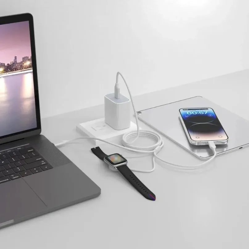 Cargador inalámbrico magnético portátil o estación de carga 3 en 1 para iWatch 10/9/8/7/6/5/4/3/2 SE Smart Watch con base de carga rápida