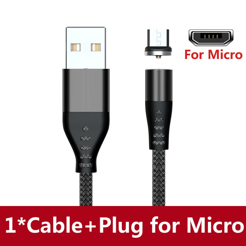 Cable de carga USB magnético AUFU LED, cable USB tipo C para teléfono, cargador magnético para teléfono, micro USB para iPhone 11, 12 Pro Max y Xiaomi
