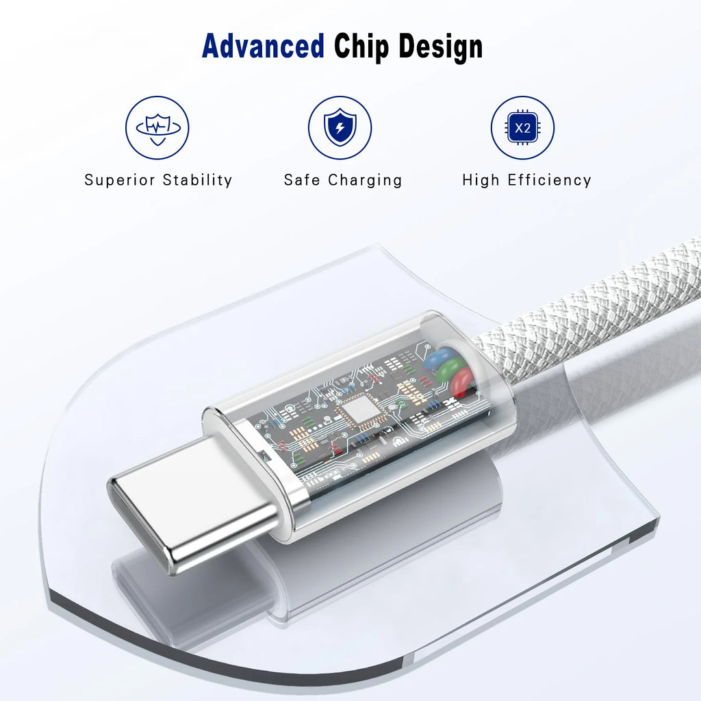 Cable de datos para teléfono móvil, carga rápida tipo C a tipo C, PD 60 W, 1 m, 2 m, para iPhone 15, 16, 17, Samsung, Huawei, USB C a C