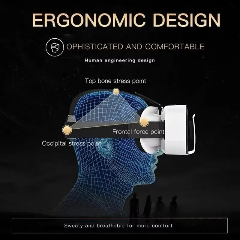 Gafas VR 3D SHINECON G05, auriculares de realidad virtual ajustables para teléfonos inteligentes Android de 4,76 pulgadas.