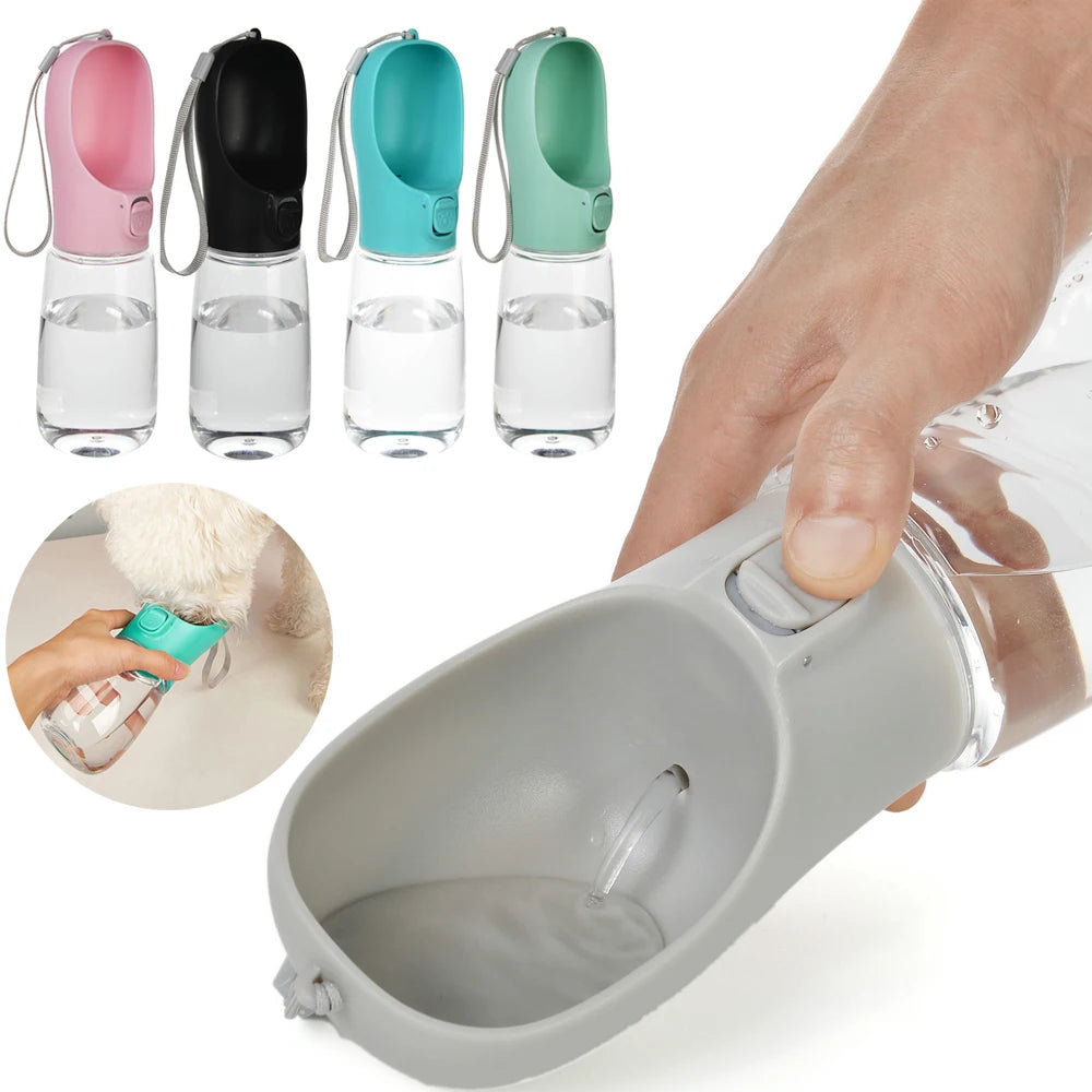Botella de agua para cachorros, perros pequeños, medianos y grandes, gatos, bebederos portátiles de viaje a prueba de fugas, dispensadores de agua para chihuahuas y pugs.